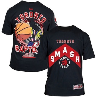 Toronto Raptors Hyperfly Unisex NBA x My Hero Academia All Might Smash T-Shirt - Black
