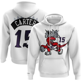 Vince Carter Toronto Raptors Mitchell & Ness Hardwood Classics Chinese New Year Traditional Player - Pullover Hoodie - White
